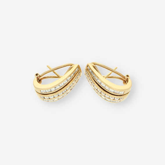 Pendientes oro y brillantes