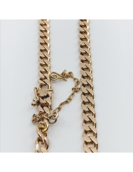 Cadena barbada en oro 18kt