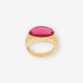Anillo p. roja y oro 2