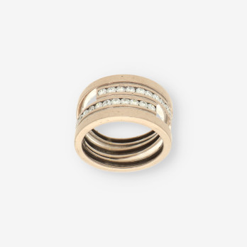 Anillo oro blanco y brillantes 2