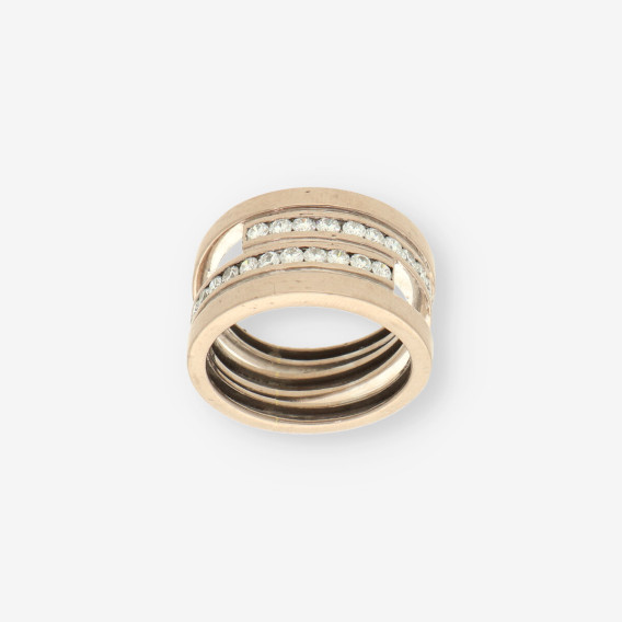 Anillo oro blanco y brillantes