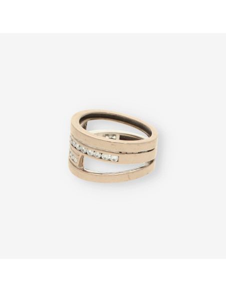 Anillo oro blanco y brillantes