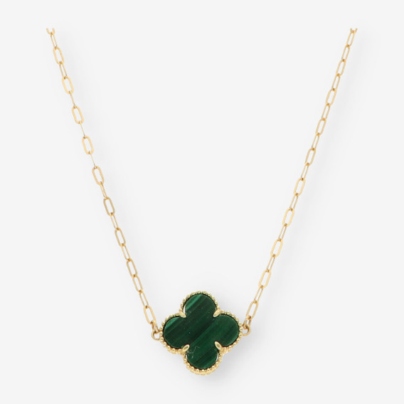 Gargantilla oro p. verde