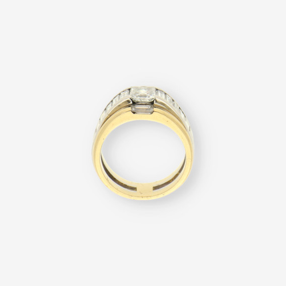 Anillo oro bl./ama br. talla esmeralda