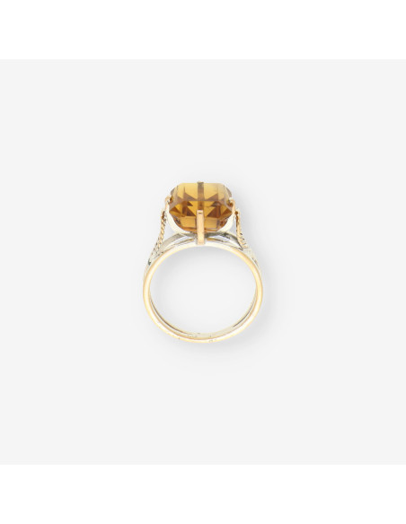Anillo oro bl. p. marron