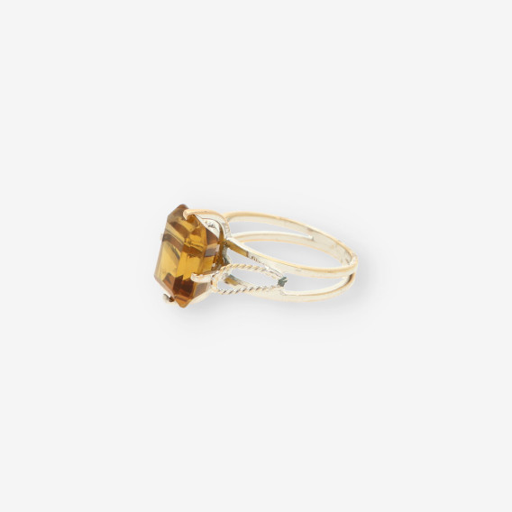 Anillo oro bl. p. marron