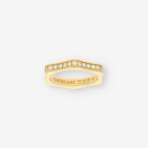Anillo Hexagonal oro y brillantes