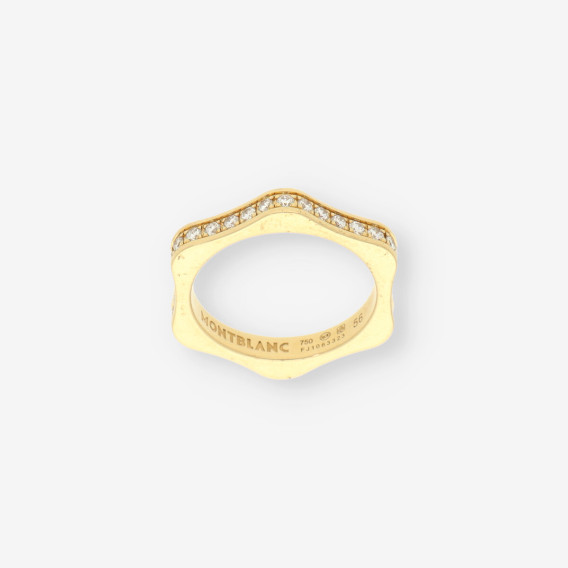 Anillo Hexagonal oro y brillantes