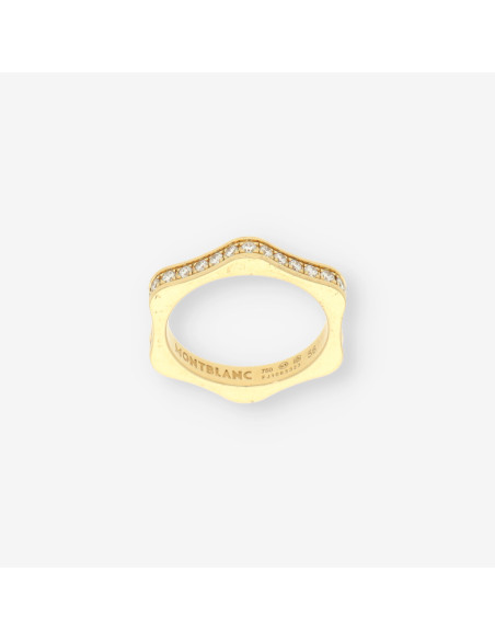 Anillo Hexagonal oro y brillantes