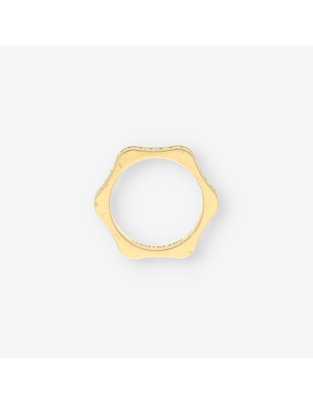 Anillo Hexagonal oro y brillantes