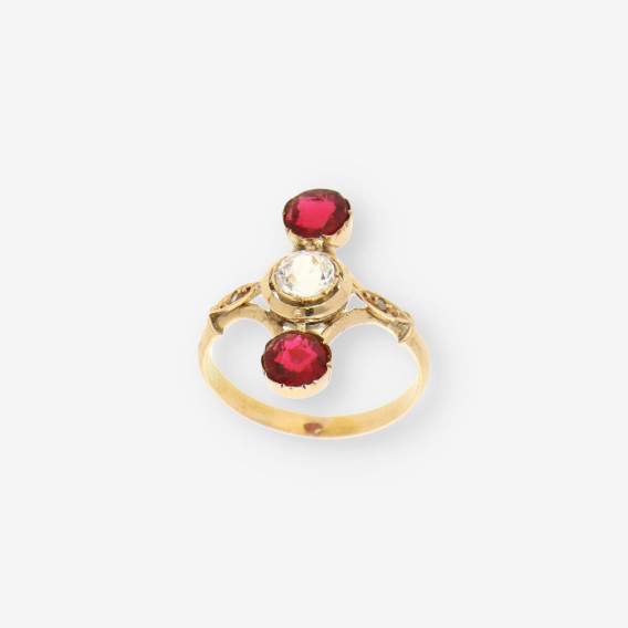 Anillo Vintage oro y granates