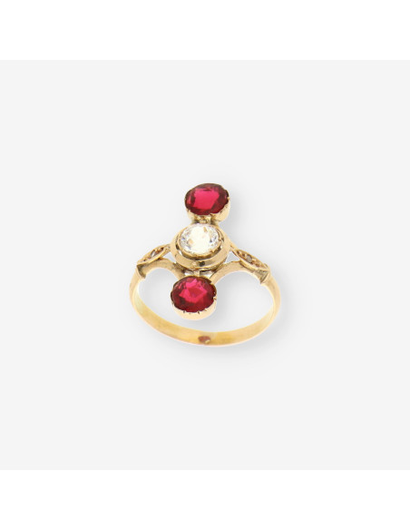 Anillo Vintage oro y granates