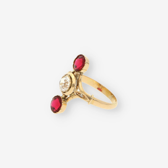 Anillo Vintage oro y granates