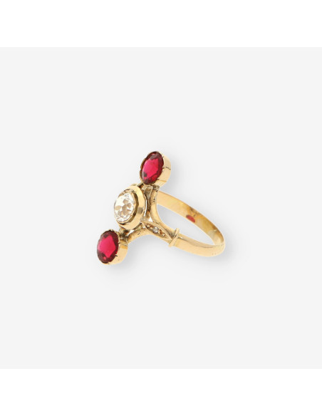 Anillo Vintage oro y granates