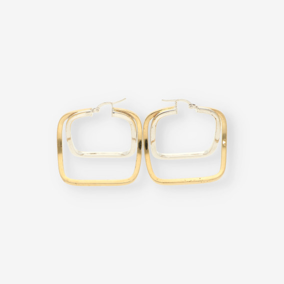 Pendientes oro bl./amarillo