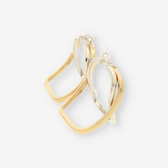 Pendientes oro bl./amarillo