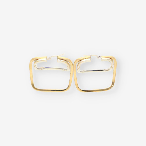Pendientes oro bl./amarillo