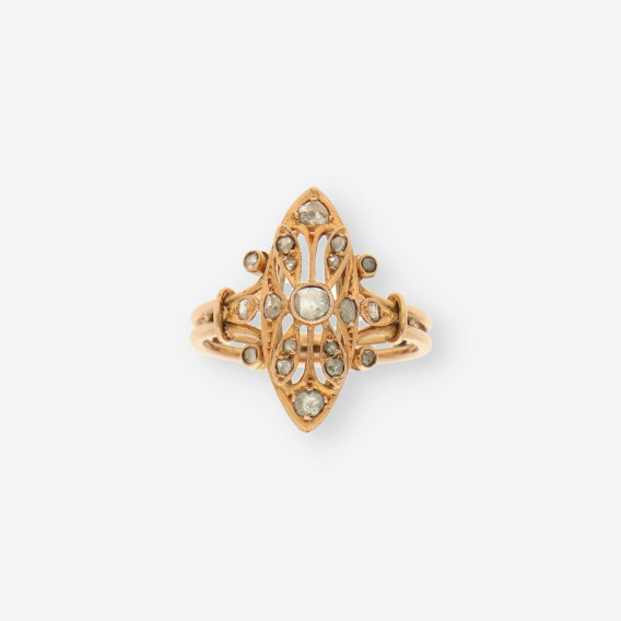 Anillo Vintage oro y diamantes