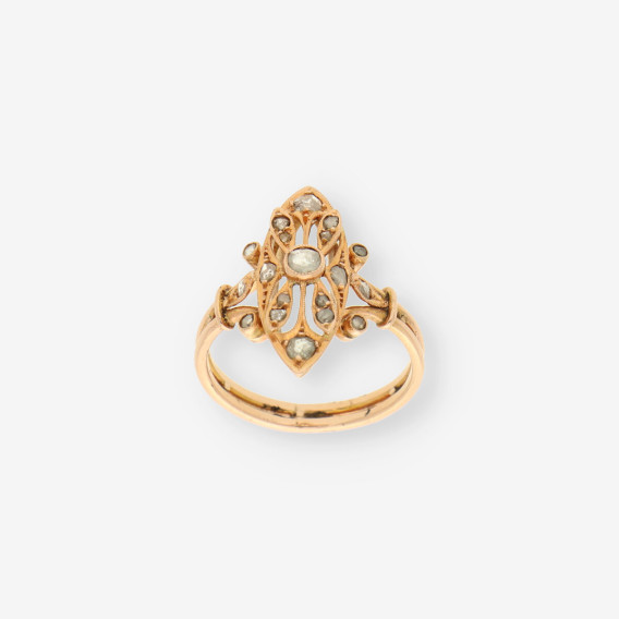 Anillo Vintage oro y diamantes