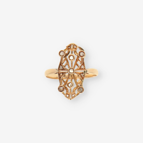 Anillo vintage oro y diamante