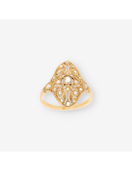 Anillo Vintage oro y Diamantes