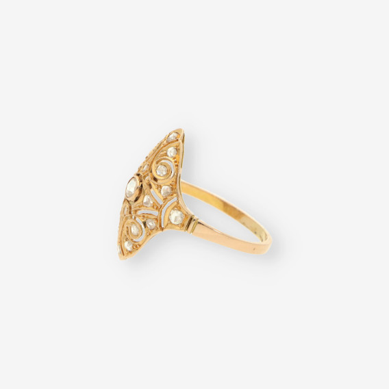 Anillo Vintage oro y Diamantes
