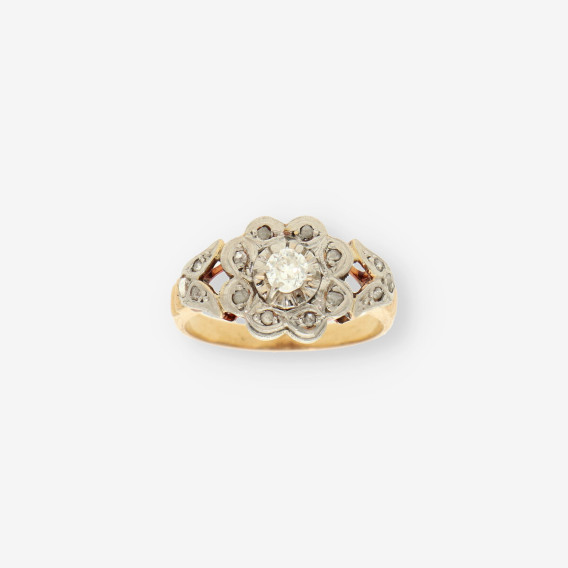Anillo Vintage oro y brillantes