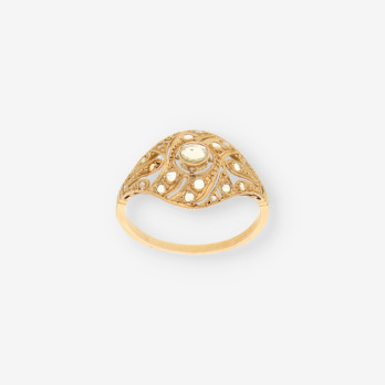 Anillo Vintage oro y diamantes 2