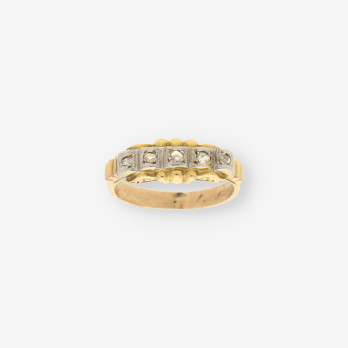 Anillo oro y diamantes aÃ±os 40
