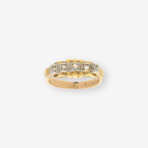 Anillo oro y diamantes aÃ±os 40