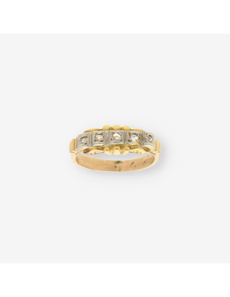 Anillo oro y diamantes aÃ±os 40