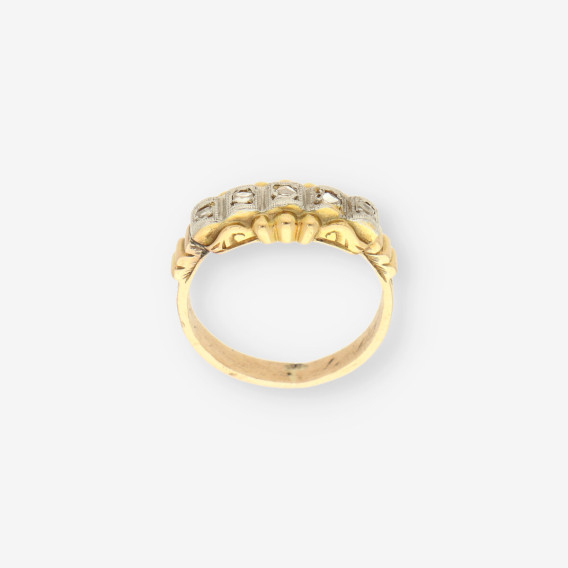 Anillo oro y diamantes aÃ±os 40