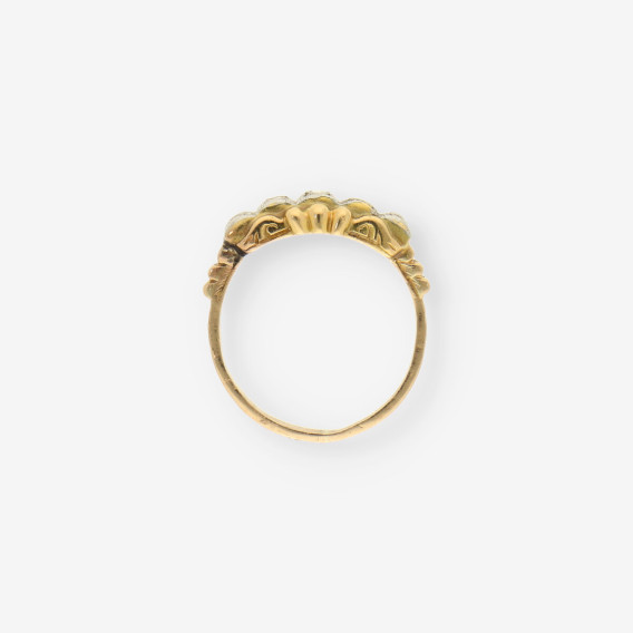 Anillo oro y diamantes aÃ±os 40