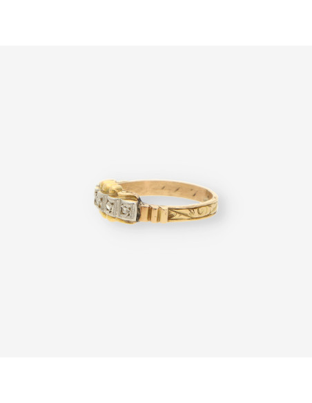 Anillo oro y diamantes aÃ±os 40