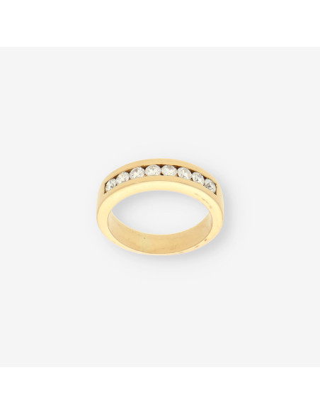 1/2 alianza oro y brillanrtes