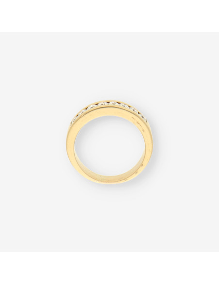 1/2 alianza oro y brillanrtes