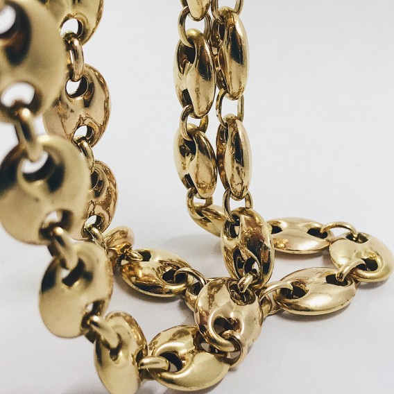 Cadena de calabrotes en oro 18kt