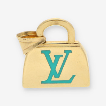 Colgante bolso oro