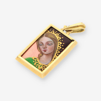 Medalla oro  y esmalte 2