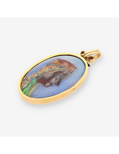 Medalla Montserrat oro y esmalte