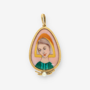 Medalla oro y esmalte