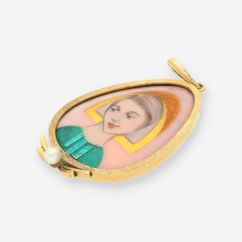 Medalla oro y esmalte 2