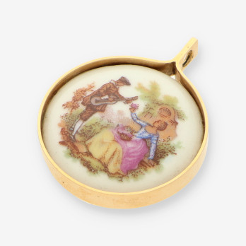 Colgante Esmalte oro LIMOGES 2