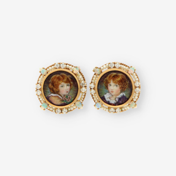 Pend epoca esmalte/perla/opalo y bri.