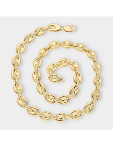 Cadena de calabrotes maciza en oro 18kt