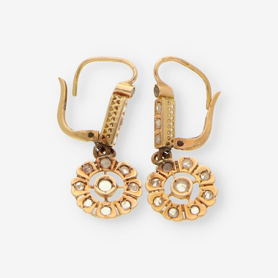 Pendientes vintage oro y zafiritos