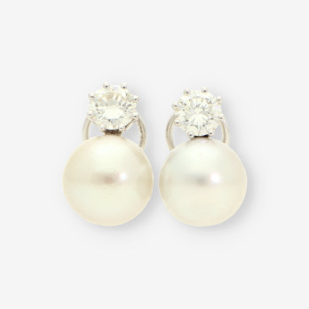 Pendientes tu y yo oro bl., bri 2.4Qt ap