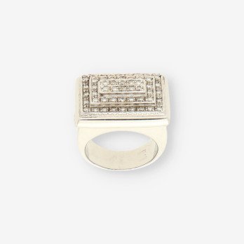 Anillo oro blanco y brillantes 2
