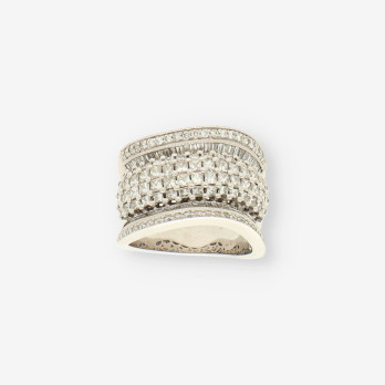 Anillo oro blanco y brillantes 2