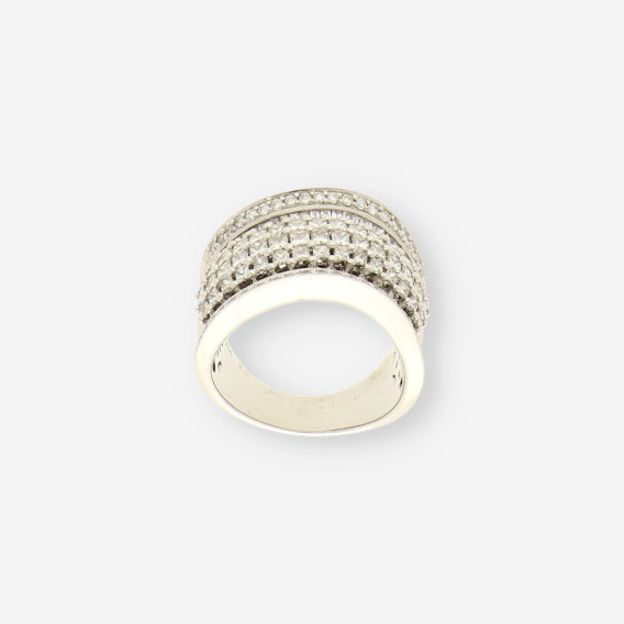 Anillo oro blanco y brillantes